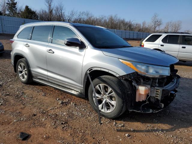 5TDKKRFH4ES034189 - 2014 TOYOTA HIGHLANDER XLE GRAY photo 4