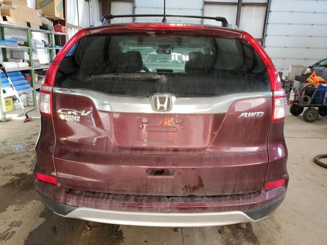 2HKRM4H51FH103278 - 2015 HONDA CR-V EX BURGUNDY photo 6