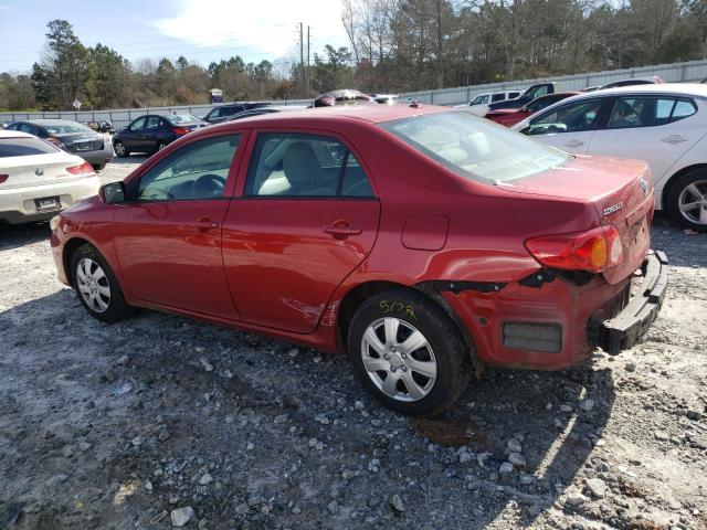 2T1BU4EEXAC418579 - 2010 TOYOTA COROLLA BASE RED photo 2