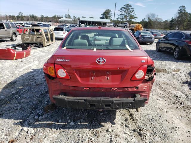 2T1BU4EEXAC418579 - 2010 TOYOTA COROLLA BASE RED photo 6