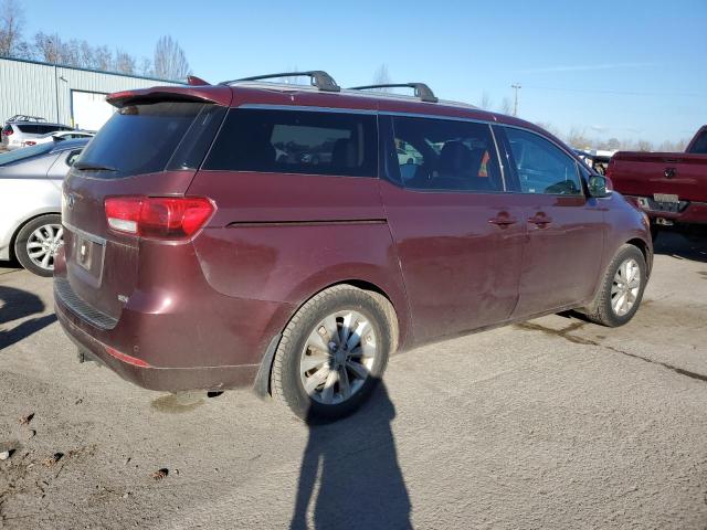 KNDMC5C16G6187486 - 2016 KIA SEDONA EX MAROON photo 3