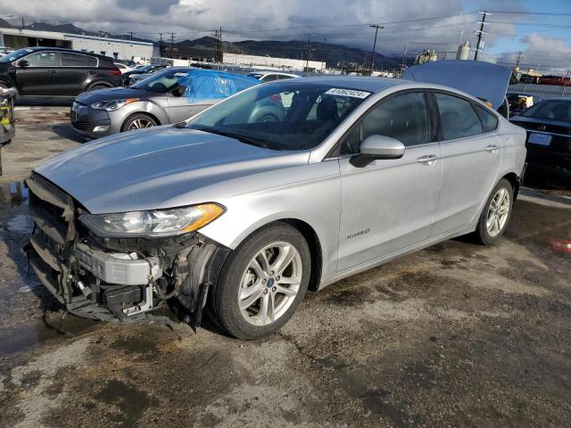 3FA6P0LU7JR241176 - 2018 FORD FUSION SE HYBRID SILVER photo 1