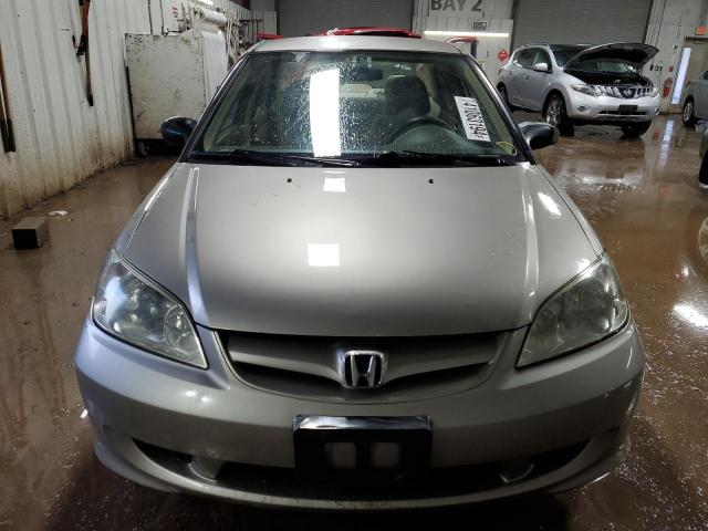 1HGES16534L018393 - 2004 HONDA CIVIC LX SILVER photo 5