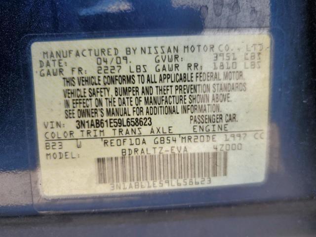 3N1AB61E59L658623 - 2009 NISSAN SENTRA 2.0 BLUE photo 12