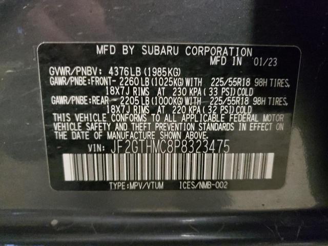 JF2GTHMC8P8323475 - 2023 SUBARU CROSSTREK LIMITED GRAY photo 14