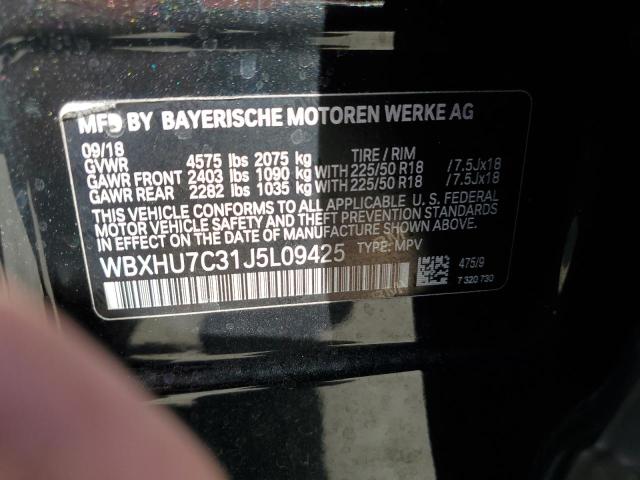 WBXHU7C31J5L09425 - 2018 BMW X1 SDRIVE28I BLACK photo 13
