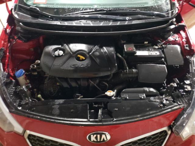 KNAFX4A84E5083845 - 2014 KIA FORTE EX RED photo 11