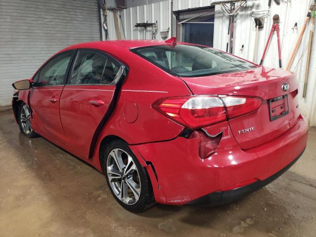 KNAFX4A84E5083845 - 2014 KIA FORTE EX RED photo 2