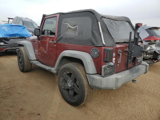 1J4FA24197L143716 - 2007 JEEP WRANGLER X BURGUNDY photo 2