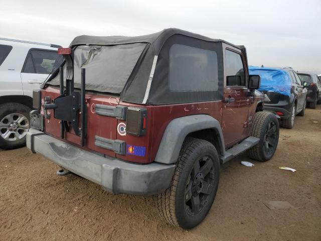 1J4FA24197L143716 - 2007 JEEP WRANGLER X BURGUNDY photo 3