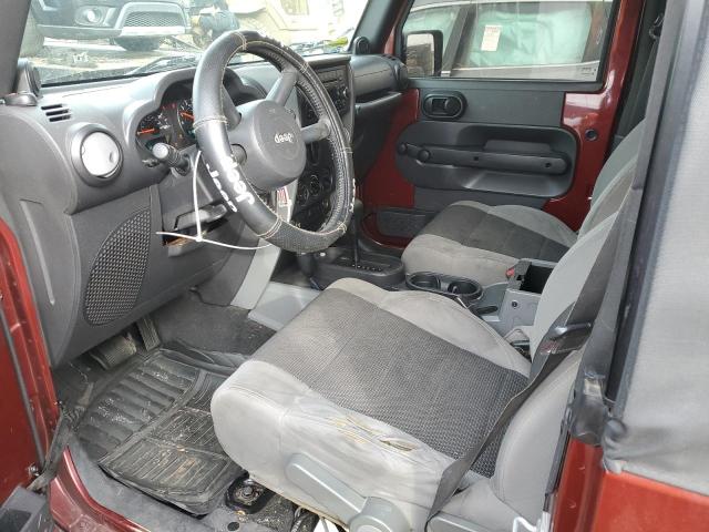 1J4FA24197L143716 - 2007 JEEP WRANGLER X BURGUNDY photo 7