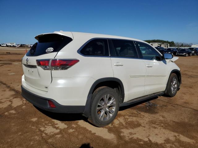 5TDZKRFH8FS102431 - 2015 TOYOTA HIGHLANDER LE WHITE photo 3