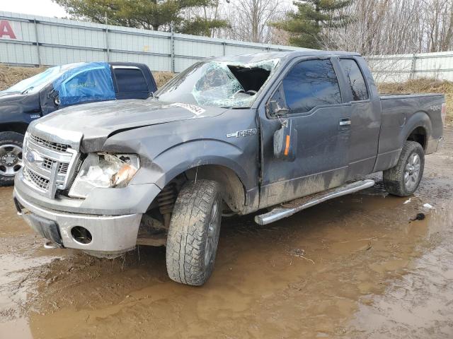 1FTFX1EF0EFB28221 - 2014 FORD F150 SUPER CAB GRAY photo 1