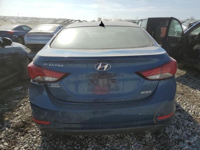 KMHDH4AE9FU456068 - 2015 HYUNDAI ELANTRA SE BLUE photo 6