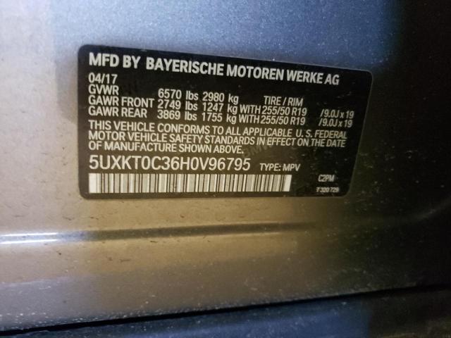 5UXKT0C36H0V96795 - 2017 BMW X5 XDR40E GOLD photo 12