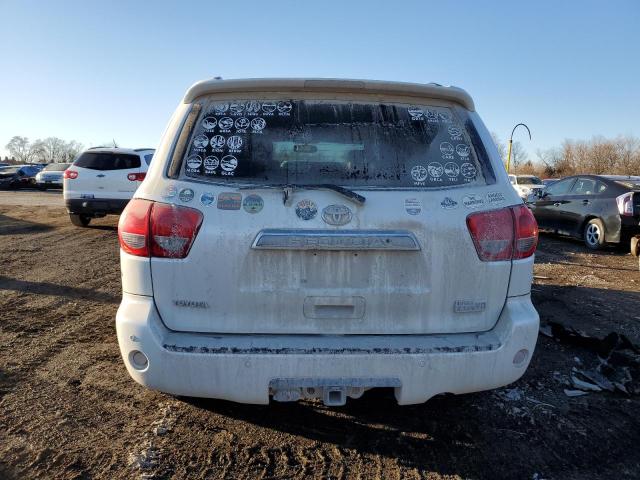 5TDBY67A58S018490 - 2008 TOYOTA SEQUOIA PLATINUM WHITE photo 6