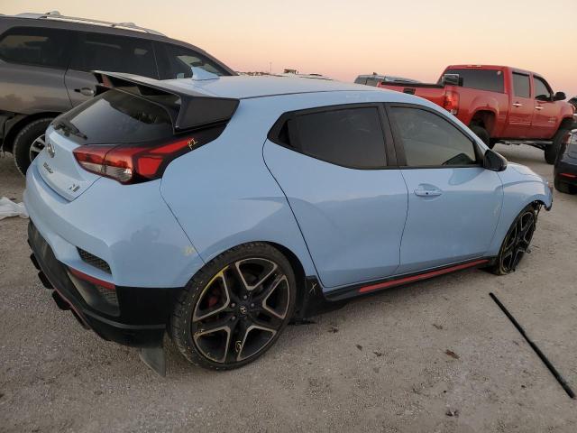 KMHT36AH1LU003770 - 2020 HYUNDAI VELOSTER N BLUE photo 3