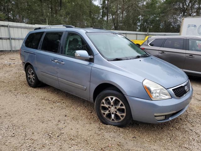 KNDMH4C72E6554980 - 2014 KIA SEDONA EX BLUE photo 4