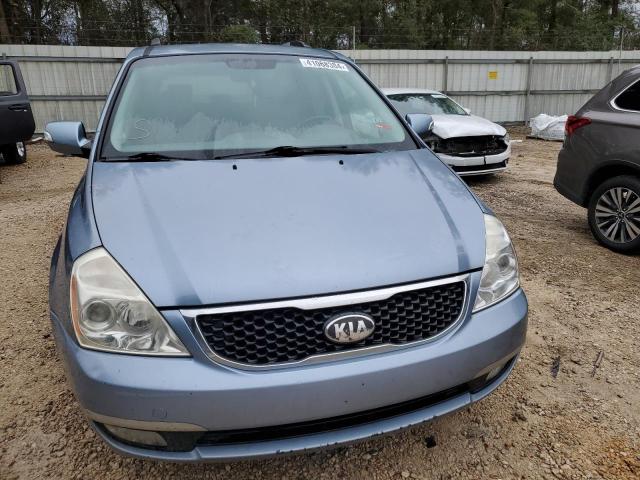 KNDMH4C72E6554980 - 2014 KIA SEDONA EX BLUE photo 5