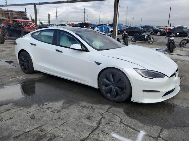 5YJSA1E55NF491254 - 2022 TESLA MODEL S თეთრი ფოტო 4