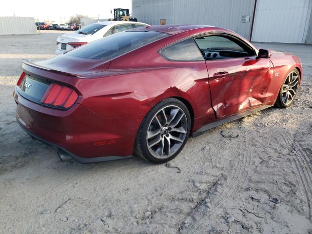 1FA6P8CF2H5202542 - 2017 FORD MUSTANG GT BURGUNDY photo 3