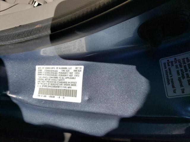 5FNRL5H42DB049811 - 2013 HONDA ODYSSEY EX BLUE photo 13