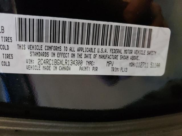 2C4RC1BGXLR134300 - 2020 CHRYSLER PACIFICA TOURING L შავი ფოტო 13