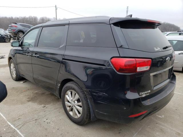 KNDMB5C12F6041121 - 2015 KIA SEDONA LX BLACK photo 2