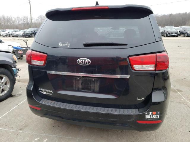 KNDMB5C12F6041121 - 2015 KIA SEDONA LX BLACK photo 6