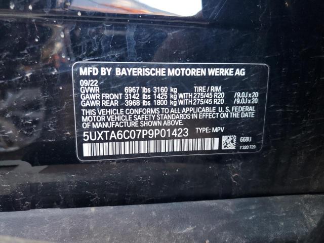 5UXTA6C07P9P01423 - 2023 BMW X5 XDRIVE45E Qara foto 12