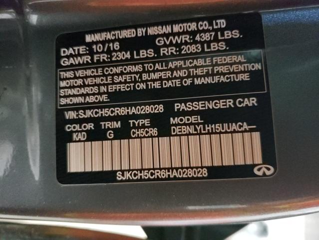 SJKCH5CR6HA028028 - 2017 INFINITI QX30 BASE 灰色 照片 12