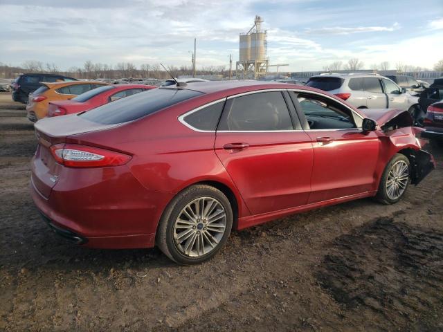 3FA6P0H99ER340026 - 2014 FORD FUSION SE RED photo 3