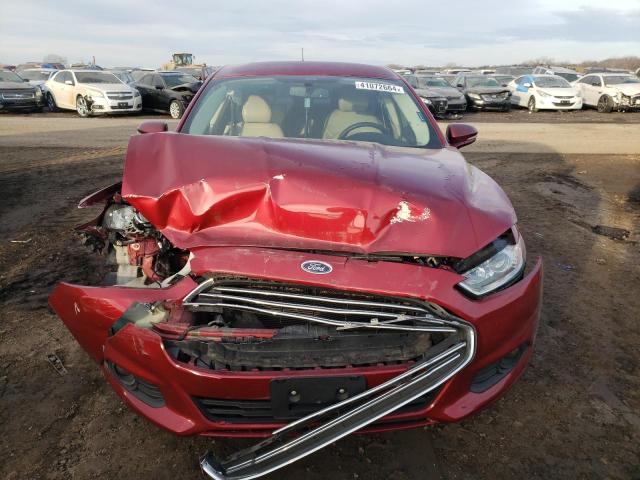 3FA6P0H99ER340026 - 2014 FORD FUSION SE RED photo 5