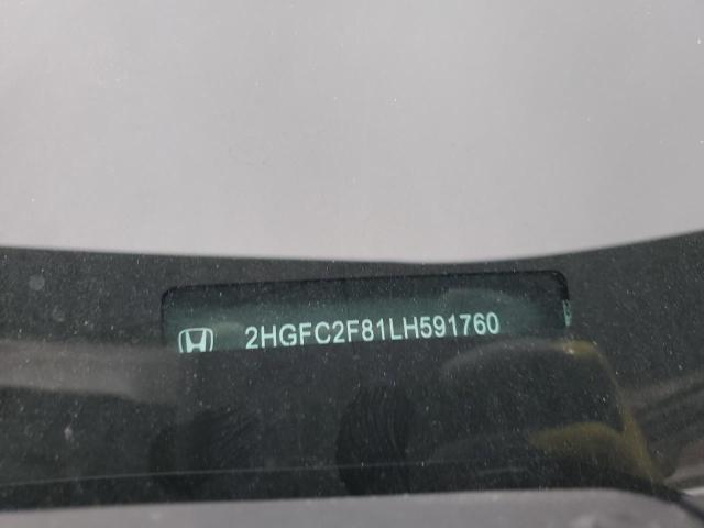 2HGFC2F81LH591760 - 2020 HONDA CIVIC SPORT 灰色 照片 12