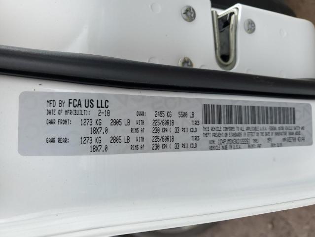 1C4PJMDX3KD122261 - 2019 JEEP CHEROKEE LIMITED WHITE photo 12