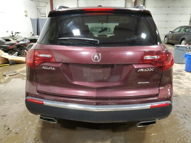 2HNYD2H28CH543681 - 2012 ACURA MDX MAROON photo 6