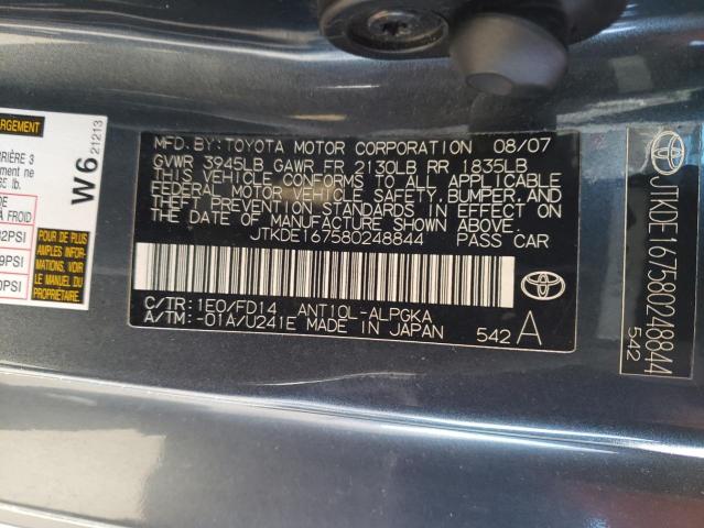 JTKDE167580248844 - 2008 SCION TC GRAY photo 12