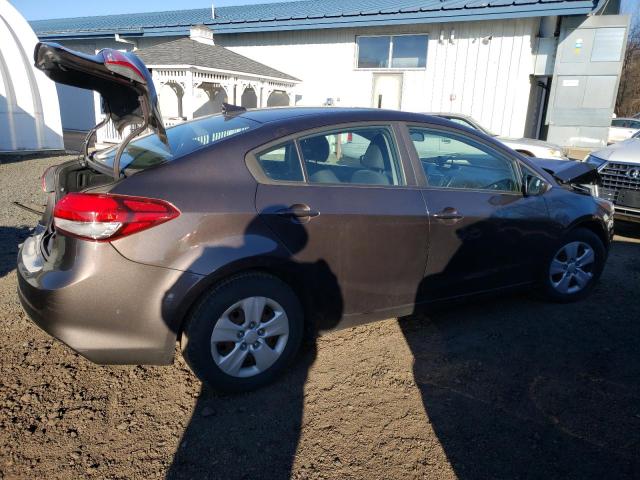 3KPFL4A74JE201137 - 2018 KIA FORTE LX BROWN photo 3