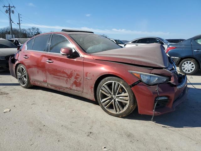 JN1AV7AP3EM690209 - 2014 INFINITI Q50 HYBRID PREMIUM RED photo 4