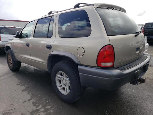 1B4HS38N02F207547 - 2002 DODGE DURANGO SPORT BEIGE photo 2