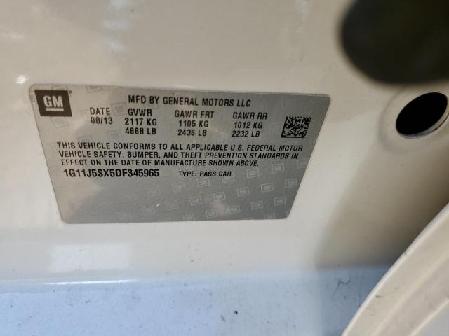 1G11J5SX5DF345965 - 2013 CHEVROLET MALIBU LTZ თეთრი ფოტო 12