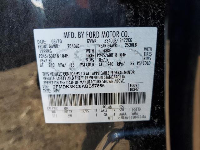 2FMDK3KC6ABB57886 - 2010 FORD EDGE LIMIT BLACK photo 13