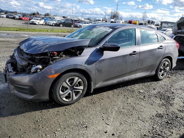 2HGFC2F52JH522904 - 2018 HONDA CIVIC LX GRAY photo 1