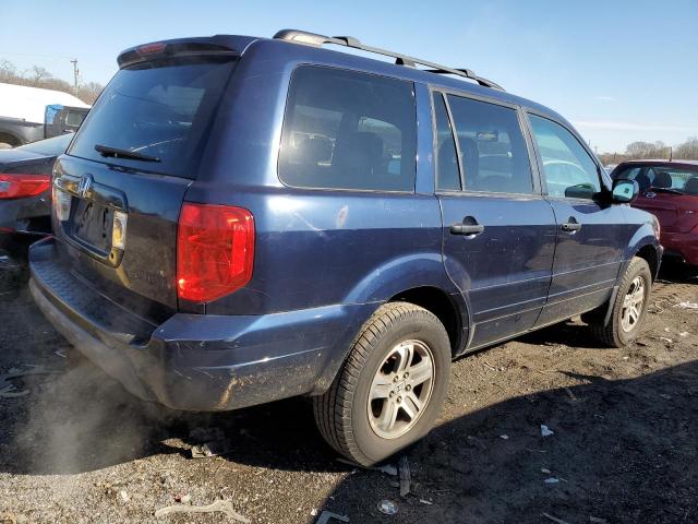 2HKYF18594H501310 - 2004 HONDA PILOT EXL BLUE photo 3