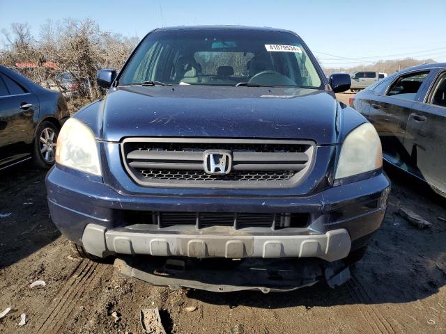 2HKYF18594H501310 - 2004 HONDA PILOT EXL BLUE photo 5