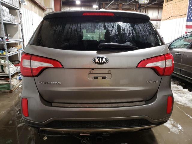 5XYKW4A7XFG568818 - 2015 KIA SORENTO SX GRAY photo 6