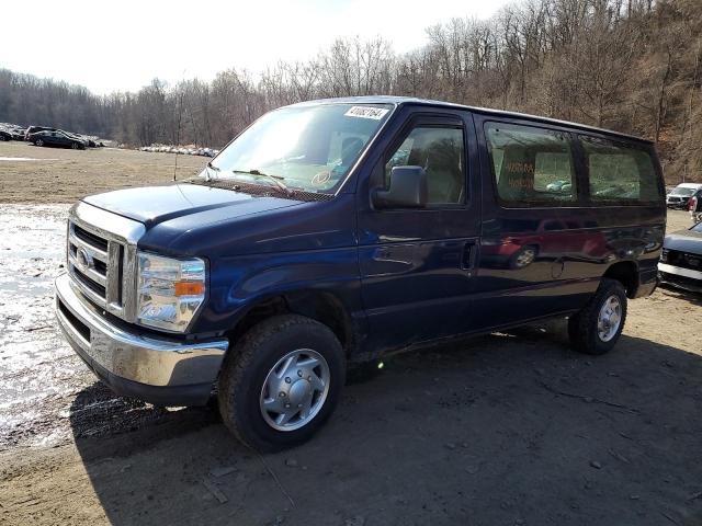 1FDNE3BL3ADA83171 - 2010 FORD ECONOLINE E350 SUPER DUTY WAGON BLUE photo 1