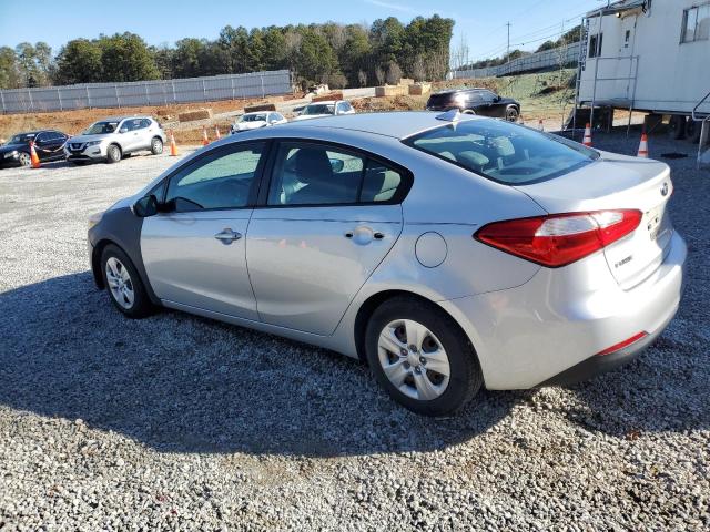 KNAFK4A60F5404133 - 2015 KIA FORTE LX SILVER photo 2