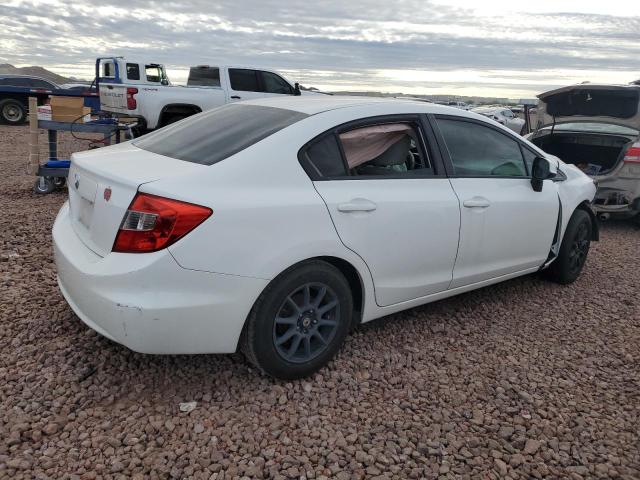 19XFB2F55CE351453 - 2012 HONDA CIVIC LX WHITE photo 3