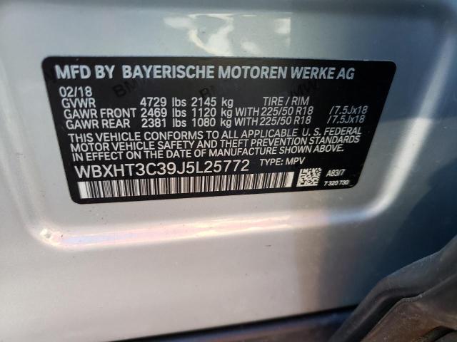 WBXHT3C39J5L25772 - 2018 BMW X1 XDRIVE28I SILVER photo 13